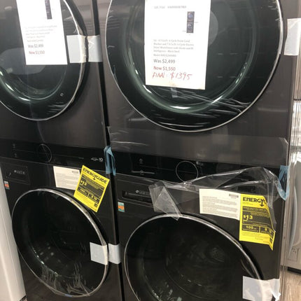 Single Unit Front Load LG WashTower with Center Control 4.5 cu. ft. Washer and 7.4 cu. ft. Electric Dryer
