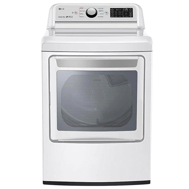 LG 7.3 cu. ft. Ultra Large Capacity Smart wi-fi Enabled Electric Dryer with Sensor Dry Technology